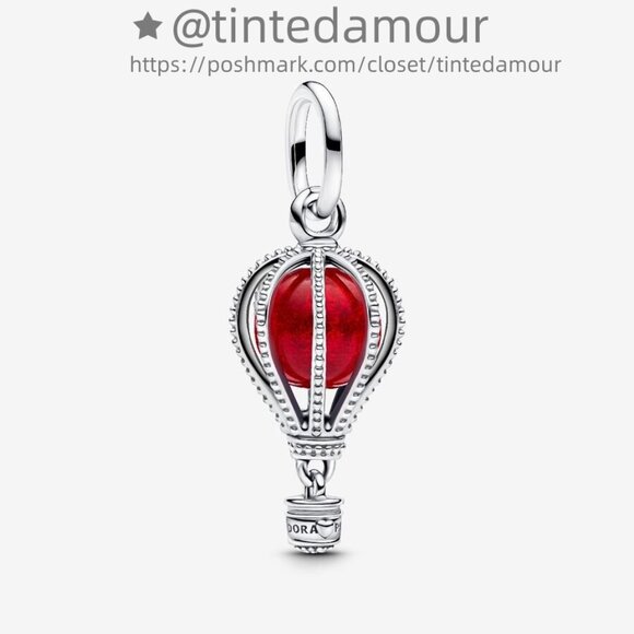 Pandora Hot Air Balloon Murano Glass Dangle Charm|Pendant - Picture 1 of 2